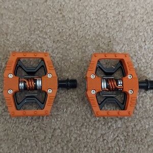 NEW Crankbrothers Doubleshot Hyrid Bike Pedal (Orange)